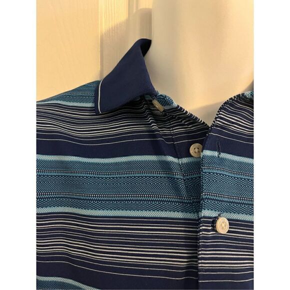 PGA Blue Striped Polo Golf Shirt. Size Small - Picture 3 of 5